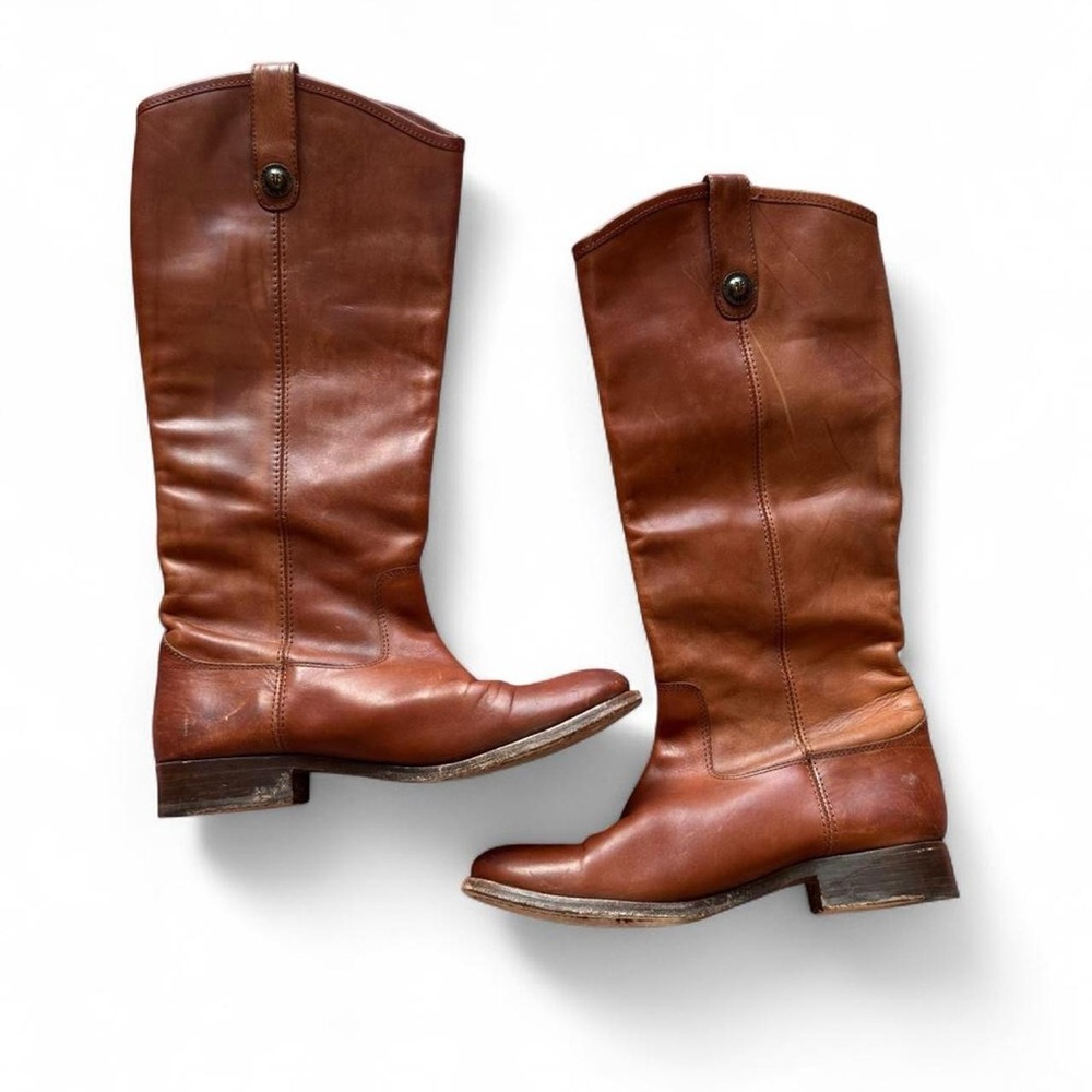 Frye Melissa Button Cognac Riding Boots